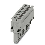 Phoenix Contact 6.2mm Pitch Pluggable Terminal Block, Plug, Plug-In, Spring Cage Termination