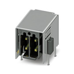 Phoenix Contact 2.54mm Pitch 4 Way Right Angle Pluggable Terminal Block, Header, Through Hole, Solder Termination