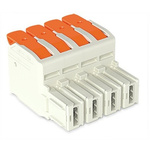 Wago 10.16mm Pitch 4 Way Pluggable Terminal Block, Plug