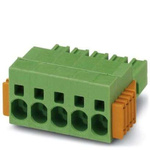 Phoenix Contact 7.62mm Pitch 3 Way Pluggable Terminal Block, Plug, Through Hole