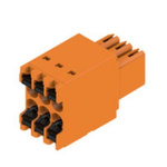 Weidmuller 3.5mm Pitch 6 Way Pluggable Terminal Block, Plug, PCB Mount