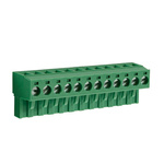 CAMDENBOSS 5mm Pitch 12 Way Right Angle Pluggable Terminal Block, Plug, Through Hole, Screw Termination