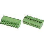 TE Connectivity 3.81mm Pitch 10 Way Pluggable Terminal Block, Plug, Cable Mount, Screw Down Termination