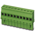 Phoenix Contact 5mm Pitch 9 Way Pluggable Terminal Block, Plug, Cable Mount, Screw Termination