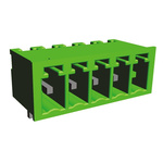TE Connectivity 3.5mm Pitch 5 Way Pluggable Terminal Block, Header, Panel Mount, Solder Termination