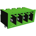 TE Connectivity 3.81mm Pitch 4 Way Right Angle Pluggable Terminal Block, Header, Through Hole, Solder Termination