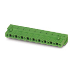 Phoenix Contact 7.62mm Pitch 9 Way Right Angle Pluggable Terminal Block, Inverted Header, Through Hole, Solder