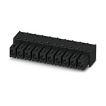 Phoenix Contact 3.5mm Pitch 3 Way Right Angle Pluggable Terminal Block, Inverted Header, Through Hole, Solder