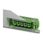 Phoenix Contact 10.16mm Pitch 9 Way Right Angle Pluggable Terminal Block, Feed Through Inverted Header, Panel Mount,
