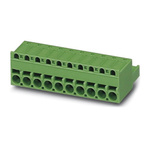 Phoenix Contact 5mm Pitch 16 Way Pluggable Terminal Block, Plug, Spring Cage Termination
