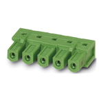 Phoenix Contact 7.62mm Pitch 7 Way Right Angle Pluggable Terminal Block, Inverted Header, Through Hole, Solder