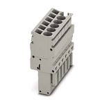 Phoenix Contact 3 Way Pluggable Terminal Block, Plug, Free Hanging (In Line), Screwless Termination