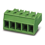 Phoenix Contact 7.62mm Pitch 8 Way Pluggable Terminal Block, Plug, Cable Mount, Spring Cage Termination