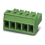 Phoenix Contact 7.62mm Pitch 9 Way Pluggable Terminal Block, Plug, Cable Mount, Spring Cage Termination