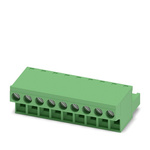 Phoenix Contact 5mm Pitch 9 Way Pluggable Terminal Block, Plug, Cable Mount, Screw Termination