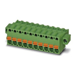 Phoenix Contact 5mm Pitch 13 Way Pluggable Terminal Block, Plug, Spring Cage Termination
