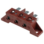 RS PRO Non-Fused Terminal Block, 3-Way, 40A, 22 → 8 AWG Wire, Screw Down Termination