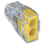 Wago 773 PUSH WIRE Series Junction Box Connector, 2-Way, 24A, 18 → 12 AWG, 16 → 12 AWG Wire, Push In