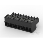 TE Connectivity 3.5mm Pitch 10 Way Pluggable Terminal Block, Plug, Cable Mount, Screw Termination