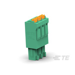 TE Connectivity 3.5mm Pitch 3 Way Vertical Pluggable Terminal Block, Plug, Spring Termination