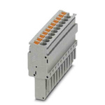 Phoenix Contact 5.2mm Pitch Pluggable Terminal Block, Plug, DIN Rail, Push In Termination