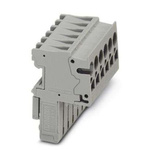Phoenix Contact 6 Way Pluggable Terminal Block, Plug, DIN Rail, Spring Cage Termination