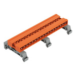 Wago 5.08mm Pitch 18 Way Horizontal Pluggable Terminal Block, Pin Header, DIN Rail Mount, Pin Termination