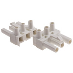 RS PRO Non-Fused Terminal Block, 3-Way, 16A, 2.5 mm² Wire, Screw Down Termination