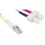 RS PRO OM3 Multi Mode Fibre Optic Cable LC to SC 50/125μm 2m