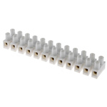 RS PRO Non-Fused Terminal Block, 12-Way, 24A, 12 AWG Wire, Screw Down Termination