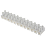 RS PRO Non-Fused Terminal Block, 12-Way, 20A, 10 AWG Wire, Screw Down Termination