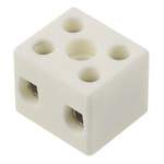 RS PRO Non-Fused Terminal Block, 2-Way, 57A, 8 AWG Wire, Screw Down Termination