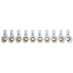 RS PRO Non-Fused Terminal Block, 10-Way, 76A, 16 mm² Wire, Screw Termination