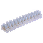 RS PRO Non-Fused Terminal Block, 12-Way, 3 → 24A, 12 AWG Wire, Screw Down Termination
