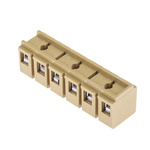 Weidmuller Terminal Strip, 6-Way, 24A, 22 → 12 AWG Wire, Screw Termination