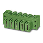 Phoenix Contact 15.0mm Pitch 6 Way Right Angle Pluggable Terminal Block, Inverted Header, Through Hole, Solder