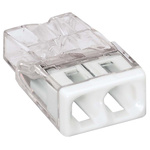 Wago 2273 COMPACT PUSH WIRE Series Junction Box Connector, 2-Way, 24A, 20 → 16 AWG Wire, Push-In Termination