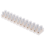 RS PRO Non-Fused Terminal Block, 12-Way, 15 → 61A, 7 AWG Wire, Screw Down Termination