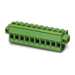 Phoenix Contact 7.62mm Pitch 10 Way Pluggable Terminal Block, Plug, Cable Mount, Spring Cage Termination
