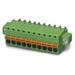 Phoenix Contact 3.81mm Pitch 11 Way Pluggable Terminal Block, Plug, Cable Mount, Spring Cage Termination