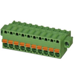 Phoenix Contact 5mm Pitch 17 Way Pluggable Terminal Block, Plug, Spring Cage Termination