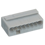 Wago 243 MICRO PUSH WIRE Series Junction Box Connector, 8-Way, 6A, 22 → 20 AWG Wire, Push In Termination