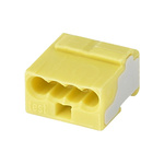 Wago 243 MICRO PUSH WIRE Series Junction Box Connector, 4-Way, 6A, 22 → 20 AWG Wire, Push In Termination