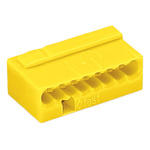 Wago 243 MICRO PUSH WIRE Series Junction Box Connector, 8-Way, 6A, 22 → 20 AWG Wire, Push In Termination