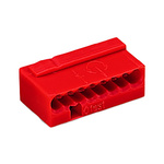 Wago 243 MICRO PUSH WIRE Series Junction Box Connector, 8-Way, 6A, 22 → 20 AWG Wire, Push In Termination