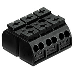 Wago 862 Series Terminal Strip, 3-Way, 32A, 20 → 12 AWG, Wire, Push-In Cage Clamp Termination