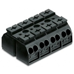 Wago 862 Series Terminal Strip, 4-Way, 32A, 20 → 12 AWG, Wire, Push-In Cage Clamp Termination