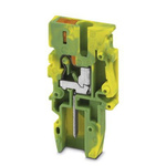 Phoenix Contact COMBI Series PPC 2,5/1-L GNYE Non-Fused Terminal Block, 24A, 26 → 12 AWG, 26 → 14