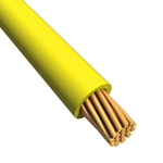 RS PRO Yellow Tri-rated Cable, 1 mm² CSA, 1 kV dc, 600 V ac, 17 A, 100m
