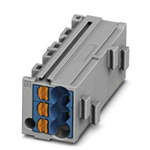 Phoenix Contact PTMC Series PTMC 1,5-3 /BU Pluggable Terminal Block, 17.5A, 14 → 26 AWG Wire, Push In Termination